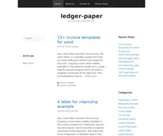 Ledger-Paper.org(Just another WordPress site) Screenshot
