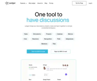 Ledgerteams.com(Ledger I One Tool To Link Your Team) Screenshot