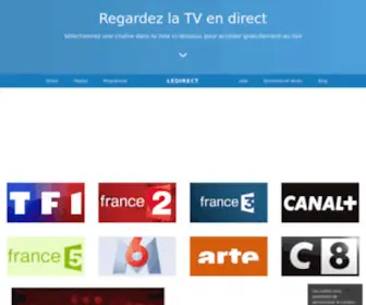 Ledirect.fr(Regardez toutes les chaînes de TV en direct sur internet) Screenshot