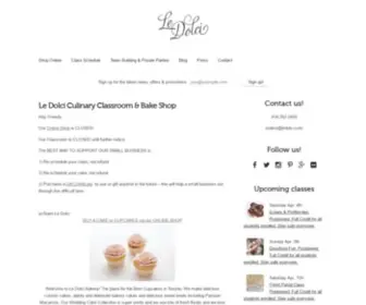 Ledolci.com(Le Dolci Culinary Classroom & Bake Shop) Screenshot