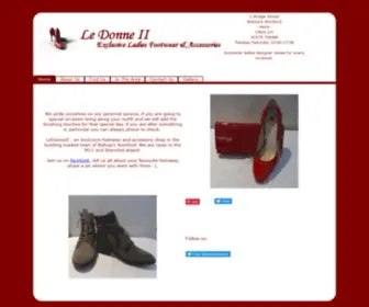 Ledonne.co.uk(Exclusive ladies footwear & accessories in Bishop's Stortford) Screenshot