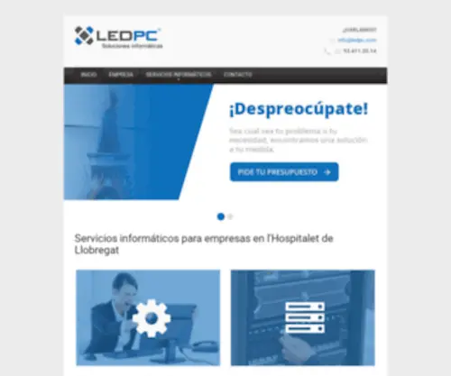 Ledpc.com(Transformación digital e Informática para empresas en Barcelona) Screenshot