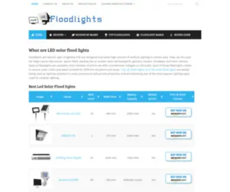 Ledsolarfloodlights.com(Solar powered flood light reviews and a comparison chart to find the best solar flood light) Screenshot