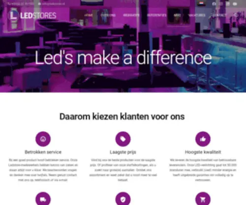 Ledstores.nl(Led’s make a difference) Screenshot