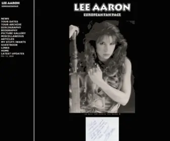 Leeaaron.se(LEE AARON EUROPEAN FAN PAGE) Screenshot