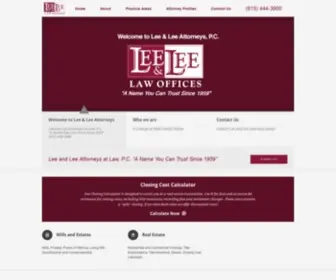 Leeandlee.com(Lee and Lee Attorneys at Law PC l A General practice in Nashville) Screenshot