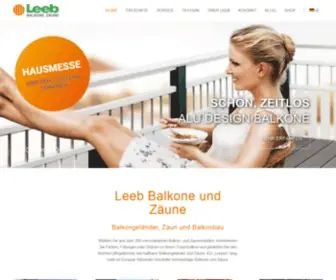 Leeb-Balkone.com(Balkon & Zaun von der Nr.1 im Balkonbau) Screenshot