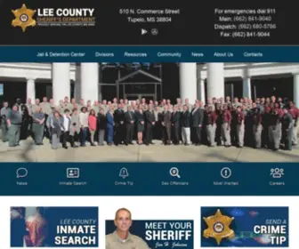 Leecosheriff.com(Lee County Sheriff's Department Tupelo) Screenshot