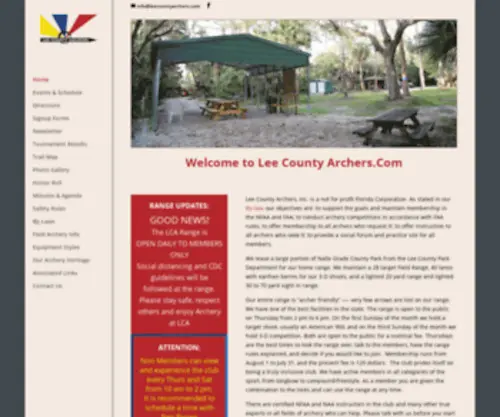 Leecountyarchers.com(Lee county archery club) Screenshot