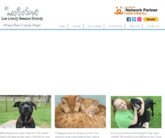 Leecountyhumane.org(Our mission at the Lee County Humane Society) Screenshot