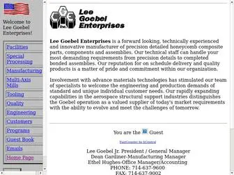 Leegoebelenterprises.com(Lee Goebel Enterprises) Screenshot