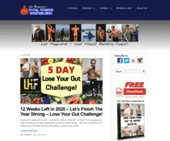Leehayward.com(Lee Hayward's Total Fitness Bodybuilding Blog) Screenshot