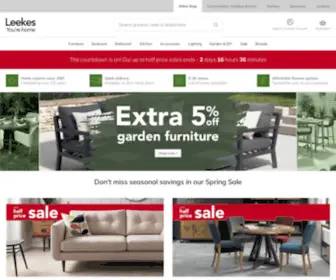 Leekes.co.uk(Premium Furniture) Screenshot
