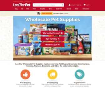 Leemarpet.com(Lee Mar Pet Supplies) Screenshot