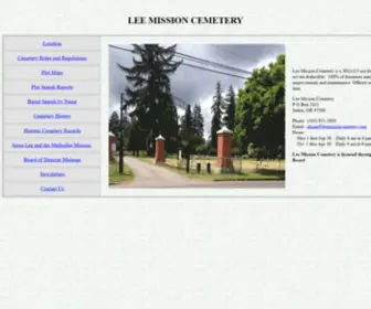 Leemissioncemetery.com(Lee Mission Cemetery) Screenshot