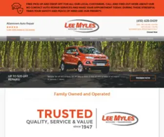 Leemylesallentown.com(Lee Myles AutoCare and Transmission) Screenshot