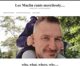 Leerants.com(Lee Maclin rants mercilessly) Screenshot