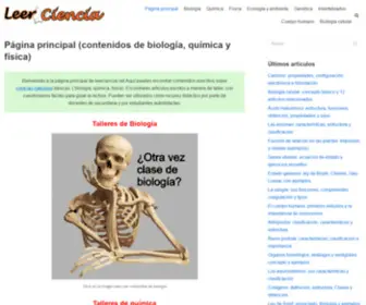 Leerciencia.net(Aquí puede encontrar talleres de ciencias naturales básicas) Screenshot