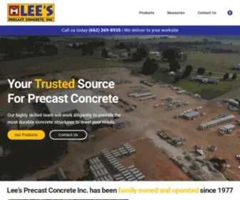 Leesprecast.com(Lee's Precast Concrete) Screenshot