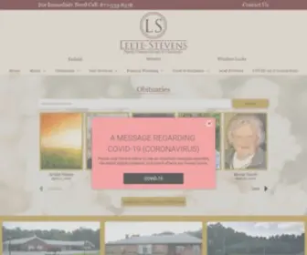 Leetestevens.com(Leete Stevens Funeral Home) Screenshot