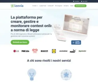 Leevia.com(La piattaforma italiana per creare Contest Online) Screenshot