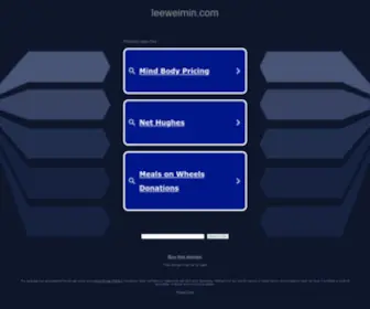 Leeweimin.com(Wei Min's Personal Site) Screenshot