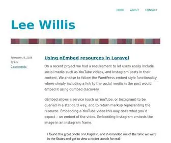 Leewillis.co.uk(Lee Willis) Screenshot