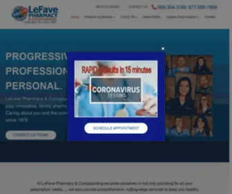 Lefavepharmacy.com(LeFave Pharmacy & Compounding) Screenshot