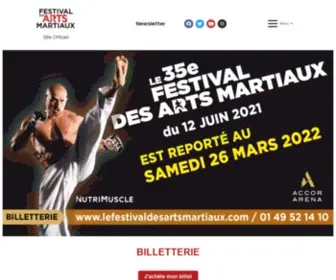 Lefestivaldesartsmartiaux.com(Le Festival des Arts Martiaux) Screenshot