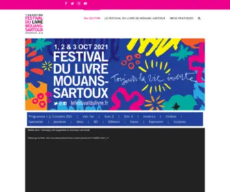 Lefestivaldulivre.fr(Festival du Livre de Mouans) Screenshot