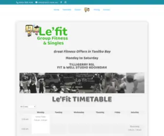 Lefit.com.au(Fitness & Personal Gym Training in Tanilba Bay) Screenshot