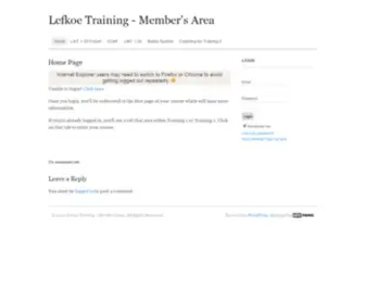 Lefkoetraining.com(Lefkoe Training) Screenshot