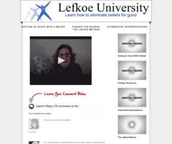 Lefkoeuniversity.com(Lefkoe University) Screenshot