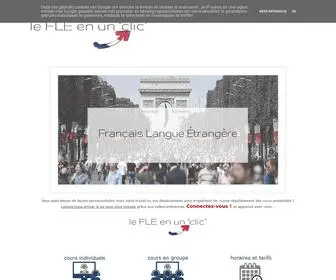 Lefleenunclic.com(Le FLE en un 'clic') Screenshot