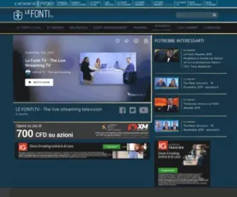 Lefonti.tv(Le Fonti TV Official Website) Screenshot