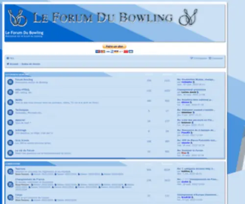 Leforumdubowling.fr(Page d’index) Screenshot