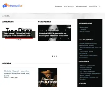 Lefrancofil.nl(L'agenda francophone aux Pays) Screenshot