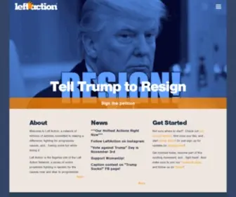 Leftaction.com(1,000,000 Progressives, Fighting Back) Screenshot