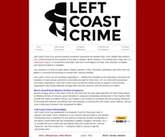 Leftcoastcrime.org(Left Coast Crime) Screenshot
