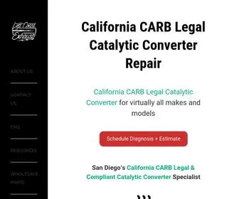 Leftcoastexhaust.com(California CARB Legal Catalytic Converter) Screenshot