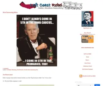Leftcoastrebel.com(Left Coast Rebel) Screenshot