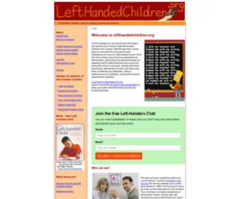 Lefthandedchildren.org(Left Handed Children) Screenshot