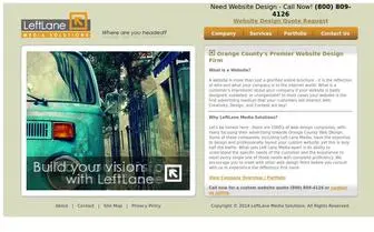 Leftlanemedia.net(Orange County Web Design) Screenshot