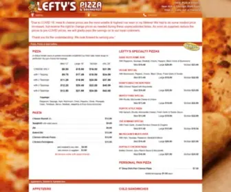 Leftyslv.com(Lefty's Pizza & Breakfast) Screenshot