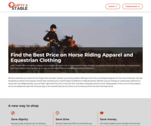Leftysstable.com(Compare Prices on Horse Riding Apparel and Boots) Screenshot