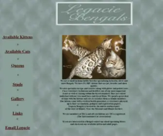 Legaciebengals.com(Legacie Bengal Cats and Bengal kittens for sale Illinois) Screenshot