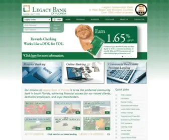 Legacybankfl.com(Legacy Bank) Screenshot
