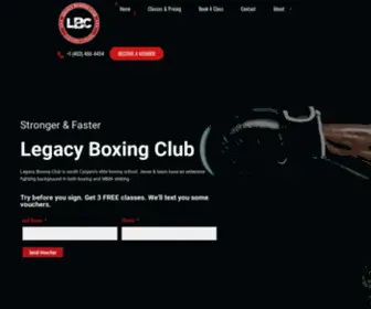 Legacyboxingclub.com(South Calgary Boxing Club) Screenshot