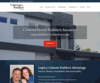 Legacybuilderssarasota.com(Sarasota New Home Builder) Screenshot