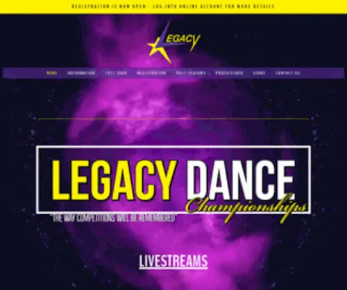 Legacydancechampionships.com Screenshot